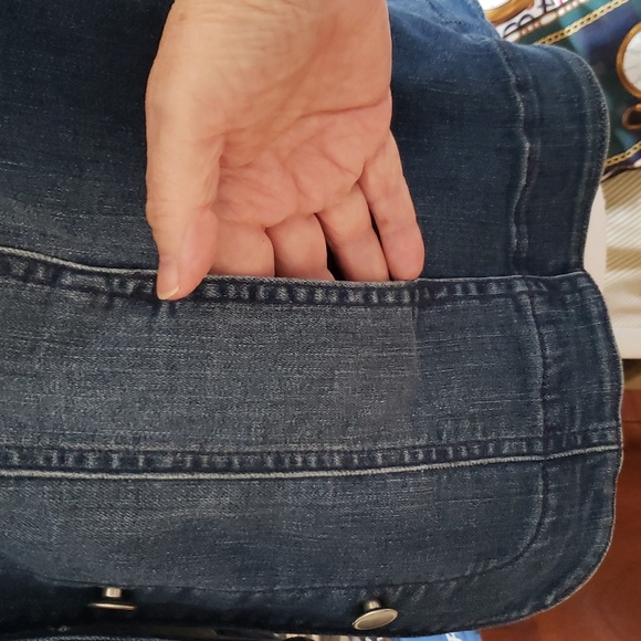 Alia blue denim Vest 8 EUC - Picture 5 of 7